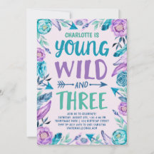 Fiesta de cumpleaños para jóvenes silvestres y tre