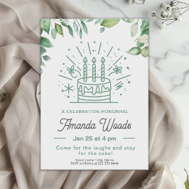 Invitación Fiesta de cumpleaños para la ecología del pastel f