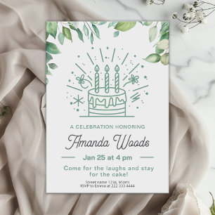 Invitación Fiesta de cumpleaños para la ecología del pastel f