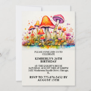 Invitación Fiesta de cumpleaños para la impresión del bosque