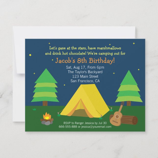 Invitación Fiesta de cumpleaños para los niños (Anverso)