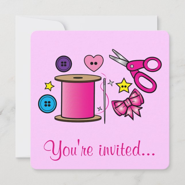 Invitación Fiesta de cumpleaños para mascar artesanías (Anverso)
