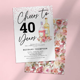 Invitación Fiesta de cumpleaños para mujeres adultas de cualq