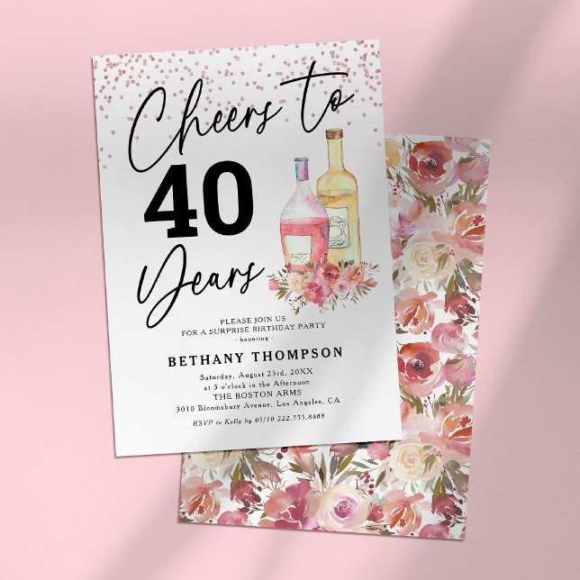 Invitación Fiesta de cumpleaños para mujeres adultas de cualq (Subido por el creador)