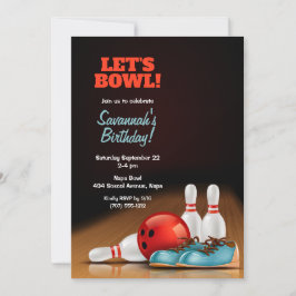 Invitación Fiesta de cumpleaños para niños Bowling