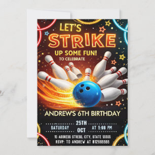 Invitación Fiesta de cumpleaños para niños en bolos