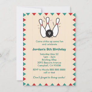 Invitación Fiesta de cumpleaños para niños o adultos en bolic