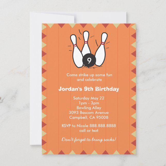Invitación Fiesta de cumpleaños para niños o adultos que jueg (Anverso)