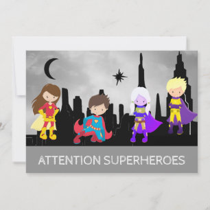 Invitación *~* Fiesta de cumpleaños para niños SUPERHEROS
