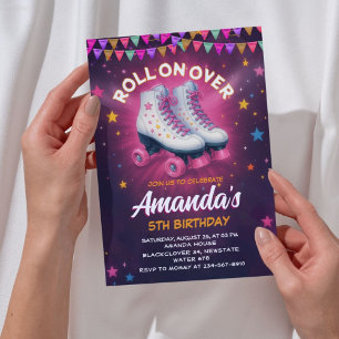 Invitación Fiesta de cumpleaños para patinaje sobre patinaje 