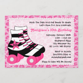 Invitación Fiesta de cumpleaños para patinar