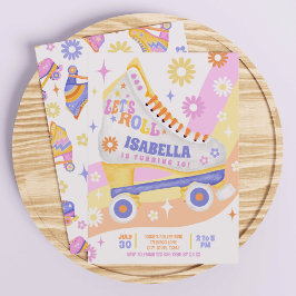 Invitación Fiesta de cumpleaños para patinar sobre patinaje s