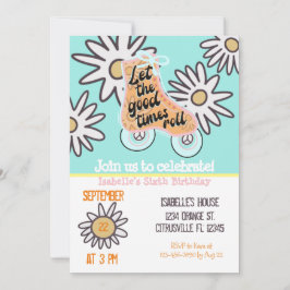 Invitación Fiesta de cumpleaños para patinar sobre patinaje s