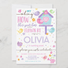 Invitación Fiesta de cumpleaños para pequeños pájaros