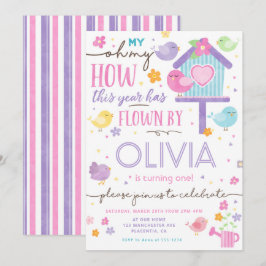 Invitación Fiesta de cumpleaños para pequeños pájaros