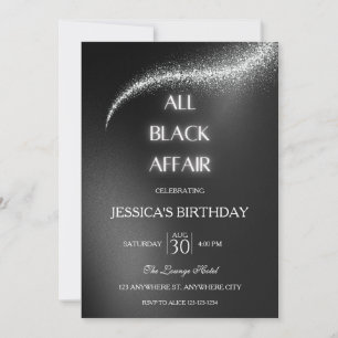 Invitación Fiesta de cumpleaños para todos los asuntos negros