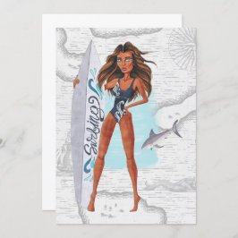 Invitación Fiesta de cumpleaños para vacaciones en la playa d