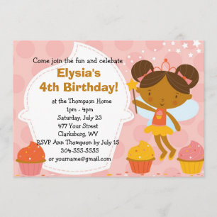 Invitación Fiesta de cumpleaños - Pastel de princesa falsa