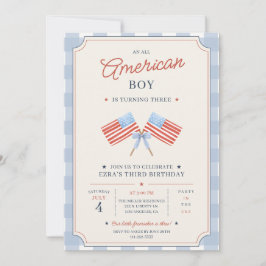 Invitación Fiesta de cumpleaños patriótica para todo un chico