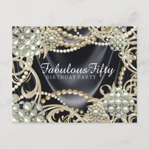 Invitación Fiesta de Cumpleaños Perla Elegante