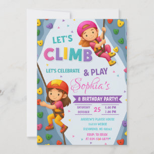 Invitación Fiesta de Cumpleaños Personalizada de Chica de Esc