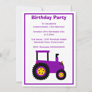 Invitación Fiesta de Cumpleaños Personalizada de Diseño de Tr