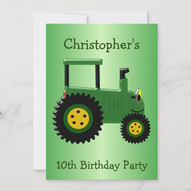 Invitación Fiesta de cumpleaños personalizada de diseño de tr (Anverso)