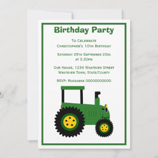 Invitación Fiesta de cumpleaños personalizada de diseño de tr