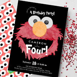 Invitación Fiesta de cumpleaños personalizada de ELMO de Barr