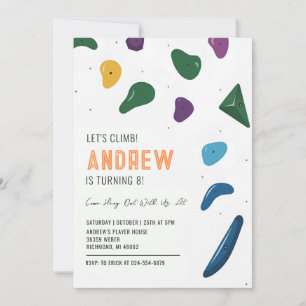 Invitación Fiesta de Cumpleaños Personalizada de Escalada en 