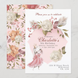 Invitación fiesta de cumpleaños personalizada de Princess Bun