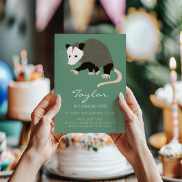 Invitación Fiesta de cumpleaños personalizada de zarigüeya Op