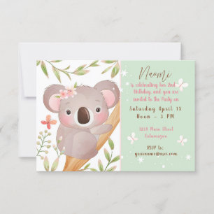 Invitación Fiesta de cumpleaños personalizada del adorable ko