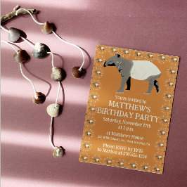 Invitación Fiesta de Cumpleaños Personalizada del Tapir Malay