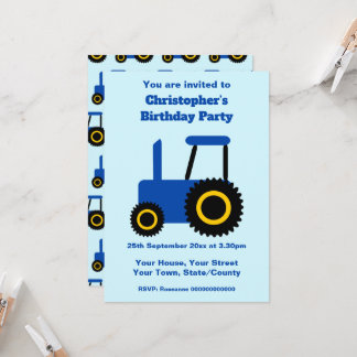 Invitación Fiesta de Cumpleaños Personalizada Diseño de Tract