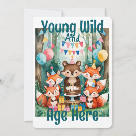 Invitación Fiesta de cumpleaños personalizada joven salvaje y