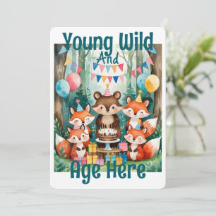 Invitación Fiesta de cumpleaños personalizada joven salvaje y