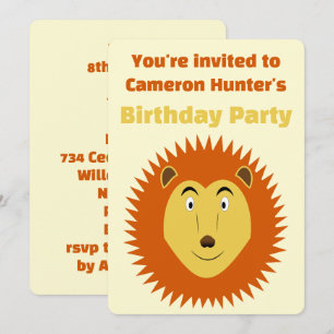 Invitación Fiesta de Cumpleaños Personalizada Leo Signo del L
