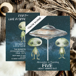 Invitación Fiesta de cumpleaños personalizada para extraterre