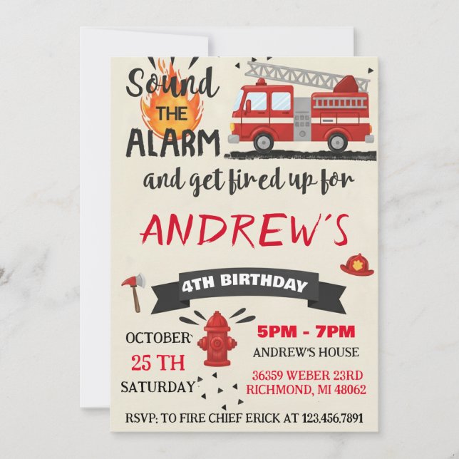 Invitación Fiesta de cumpleaños personalizada para niño Bombe (Anverso)