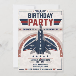 Invitación Fiesta de cumpleaños personalizada para niño Fuerz