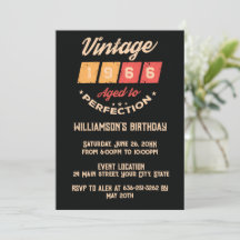 Fiesta de cumpleaños personalizada sesenta vintage