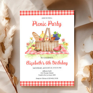 Invitación Fiesta de Cumpleaños Picnic