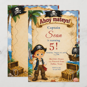 Invitación Fiesta de cumpleaños pirata