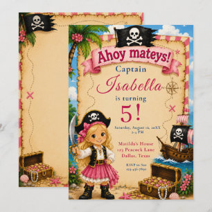 Invitación Fiesta de cumpleaños pirata