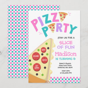 Invitación Fiesta de cumpleaños pizza