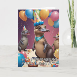 Invitación Fiesta de cumpleaños Platypus: una celebración sal