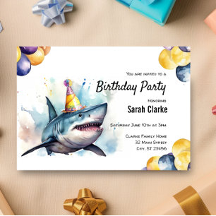Invitación Fiesta de cumpleaños por el acuario de la vida en 