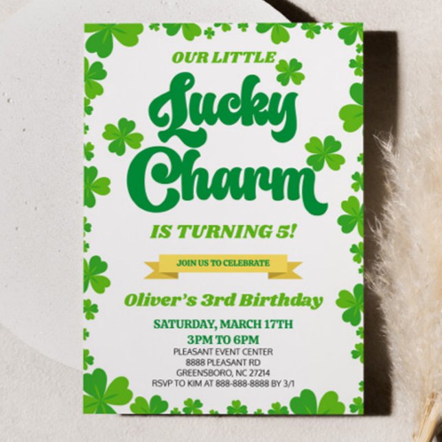 Invitación Fiesta de cumpleaños por el Día de San Patricio (Subido por el creador)