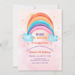 Invitación Fiesta de cumpleaños por la mañana temprano